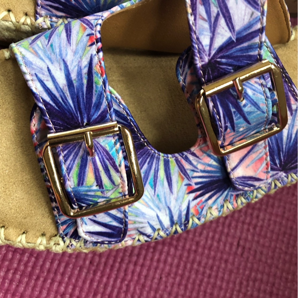 White Mountain | Double Strap Espadrille Cork Wedge Sandals ๐ธ - Picture 7 of 15